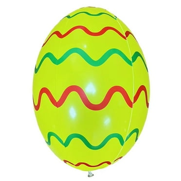 Darzheoy Inflatable Easter Eggs Decorations, 60cm Colorful Easter Egg Inflatable Blow Up Yard Easter Decoration Giant Easter Inflatable Ball Easter Courtyard Decorations (E)