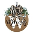thumbnail image 1 of Darzheoy Initial Last Name Year Round Front Door Wreath, Welcome Sign Garland with Bow & Eucalyptus, Personalized Creative 26 Letter Farmhouse Wreath for All Seasons, 1 of 2