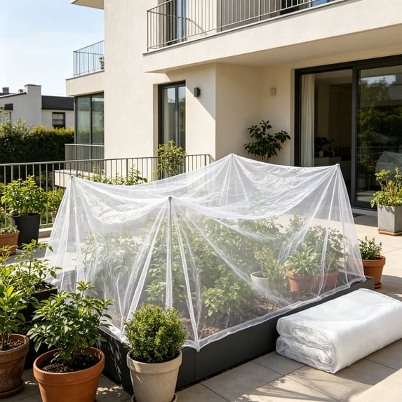 Darzheoy Insect Netting For Garden, Durable Fine Mesh Bug Barrier Protection for Plants, Garden Netting Mesh, Ultra-Lightweight Floating Row Cover for Vegetables, Patio, Greenhouse, Flowers