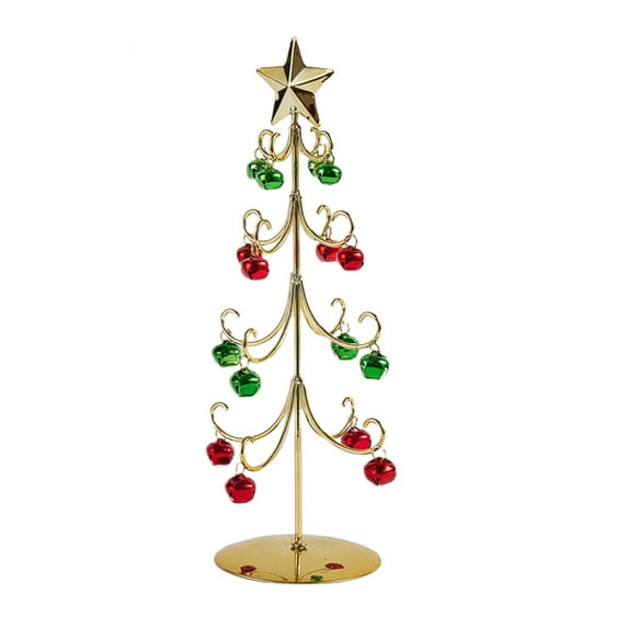 Darzheoy Iron Ornament Display Christmas Tree 12" Tabletop Metal Holder Hanger Wire Hook Ornament Stand Metal Christmas Tree Ornament Holder for Decorations Hanging Jewelry Gift