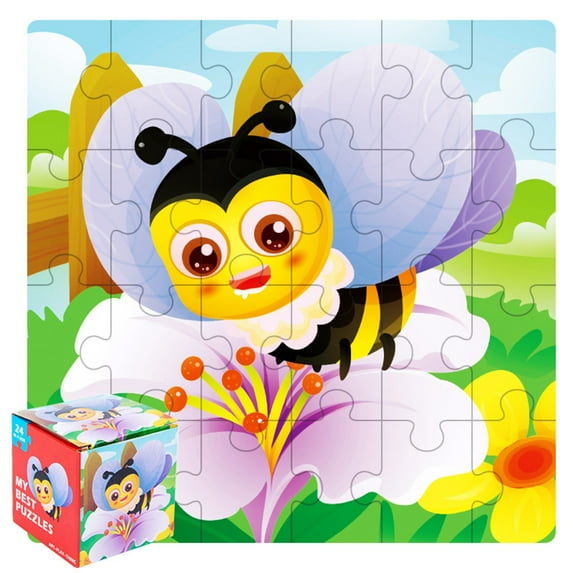 Darzheoy Jigsaw Puzzles for Kids Ages 3-6 Year Old 24 Piece Colorful Wooden Puzzles for Toddler Children Learning Educational Puzzles Toys for Boys and Girls