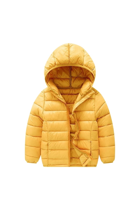 Kids Boy's Winter Coat Fleece Lined Waterproof Jacket Puffy Cotton Coat Thick Hooded Down Outdoor Coats