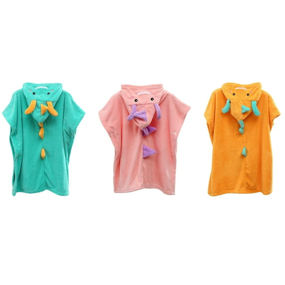 Darzheoy Kids Hooded Beach Towel, Dinosaur Beach Towel with Hood for 3-12 Years Boys and Girls, Soft Thick Absorbent Quick Drying Beach Towel, Pool Towels 24 Inch