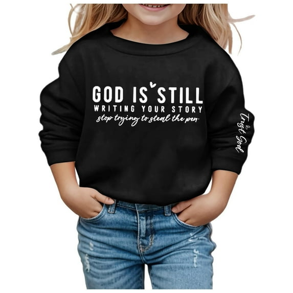 Darzheoy Kids Sweatshirt Printed Shirt Long Sleeve Shirt Casual Round Neck Top Suitable For Boys And Girls 1-12 T-shirts