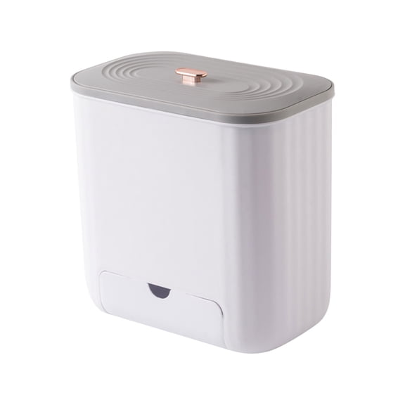 Darzheoy Kitchen Trash can with lid for Counter top or Under Sink, Kitchen Compost bin, Hanging Trash Can, 1.3 Gallon Trash can for Bathroom/rv/Camping