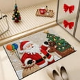 thumbnail image 1 of Darzheoy Knitted Christmas Bath Mat, 16x24 Inch Absorbent Floor Rug for Bathroom and Entryway, Non-Slip Base for Safety, Machine Washable for Holiday Decor, 1 of 6