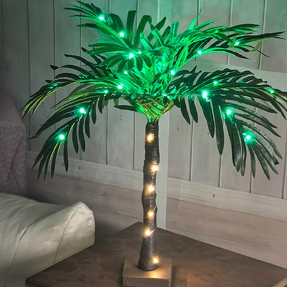 Darzheoy LED Artificial Coconut Tree Lamp for Room Decor Christmas Party Decoration Ambient Lighting for Home and Events Festive Setup