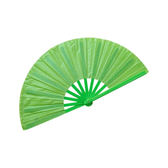 Darzheoy Large Folding Hand Fans Clack Handheld Fan for Party, Glitter Festival Hand Fan Large Rave Folding Hand Fan for Concert, Party, Festival or Home Decorations
