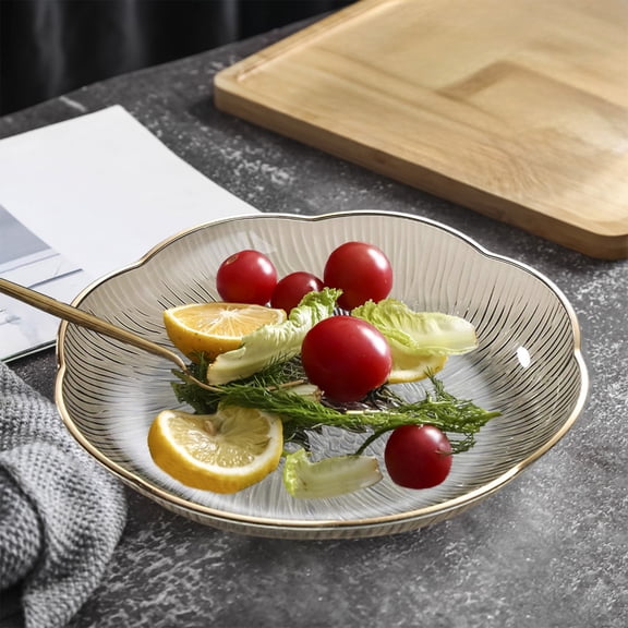 Darzheoy Large Plastic Fruit Tray for Kitchen Snacks Py Serving Dishes 6.2 Inch Elegant Platter for Dried Candy Vegetables Coffee Table Decor, Green