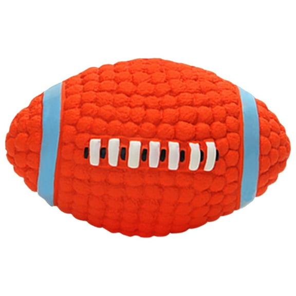 Darzheoy Latex Dog Play Chew Fetch Ball Squeaky Dog Play Rugby Football for Pet Toy Floating Ball for Toy Interactive Fetch & Play