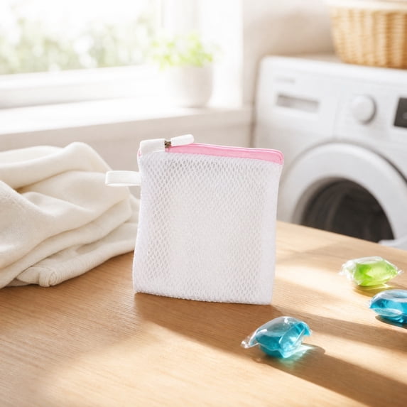 Darzheoy Laundry Detergent Organizer Bag, Mesh Zippered Reusable Wash Pouch, Pods Scents Beads Laundry Bag, Laundry Bag for Washing Machine, Home, Laundry Room, Apartment, Travel