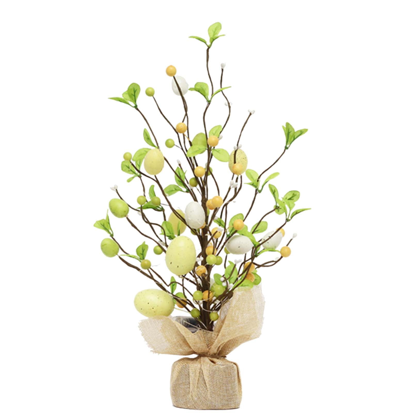 Darzheoy Lighted Easter Egg Tree, 17.7 Inch Easter Decorations Battery