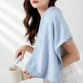 thumbnail image 1 of Darzheoy Luxury Spa Bath Towel 29.5x13.7in, Bath Mat, Thick Cotton Absorbent Quickly-Dry Towel for Bathroom/Gym, Double-Stitched, Blue, 1 of 9