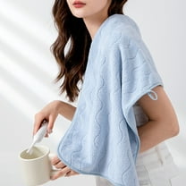 Darzheoy Luxury Spa Bath Towel 29.5x13.7in, Bath Mat, Thick Cotton Absorbent Quickly-Dry Towel for Bathroom/Gym, Double-Stitched, Blue