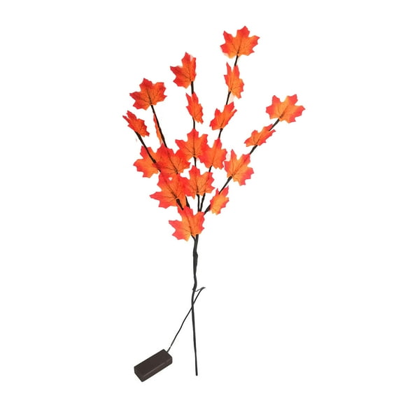 Darzheoy Maple Leaf Branch Lights, 30" Thanksgiving Lighted Branches for Vases with 20 LED, Halloween Artificial Fall Lighted Twig Branches for Thanksgiving Home Decor