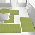 thumbnail image 1 of Darzheoy Memory Foam Bathroom Rug Sets 5 Piece, Ultra Absorbent Bath Mat for Bathroom, Non-Slip Machine Washable & Dry Quickly, 5 Piece Bathroom Mat Set, 1 of 8