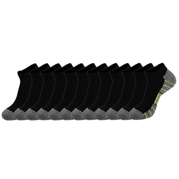 Darzheoy Men's And Women's Socks Non-Slip Thcikened Solid Color Breathable 6PC Sweat Absorbing Casual Comfortable Sports Socks