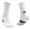 thumbnail image 1 of Darzheoy Men's Socks Solid Color Thickened Sole Breathable Running Sports Mid Tube Versatile LightWeight Calf Socks, 1 of 2