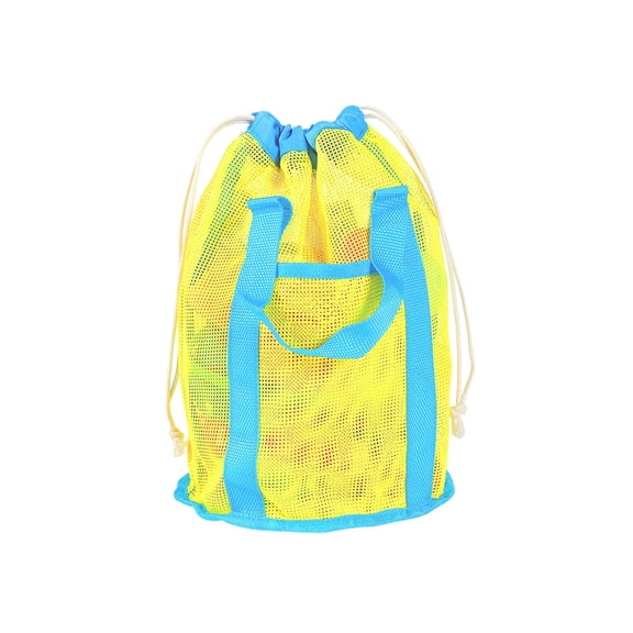 Darzheoy Mesh Beach Bag Tote Durable Sand Away Drawstring Beach Backpack Swim and Pool Toys Balls Storage Bags Packs, Stay Away from Sand and Water