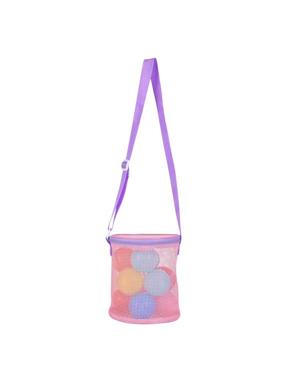 Mesh Beach Bags Sea Shell Bags Beach Shell Bags Adjustable Carrying Straps Bags for Kids, Perfect for Summer Outdoor Vacation