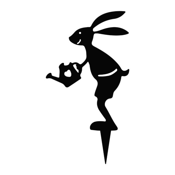 Darzheoy Metal Bunny Garden Decor, Rabbit Yard Decor, Metal Yard Art Animals Garden Stakes Rabbit Silhouette, Rabbit Yard Decorations Outdoor, for Flowerbeds Planters Patios Lawn