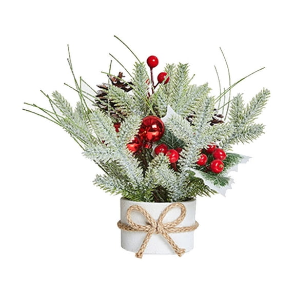 Darzheoy Mini Christmas Tree Table Top Artificial Xmas Tree Small Christmas Tree Desktop Christmas Tree Bonsai Christmas Decorations Holiday Indoor Decorations