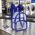 thumbnail image 1 of Darzheoy Mini Clear Backpack, Waterproof Lightweight PVC See-Through Daypack, Small Transparent Backpack, Portable Durable Compact Clear Daypack for Travel, Outdoor, Home, Shopping, Festival, 1 of 6