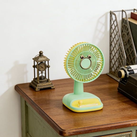 Darzheoy Mini Colorful Desk Fan, Candy Color Mini Desktop Fan, USB Rechargeable Small Summer Desk Fan, Portable Small Candy Color Desk Fan for Office, Desk, Home, Dorm, Bedroom