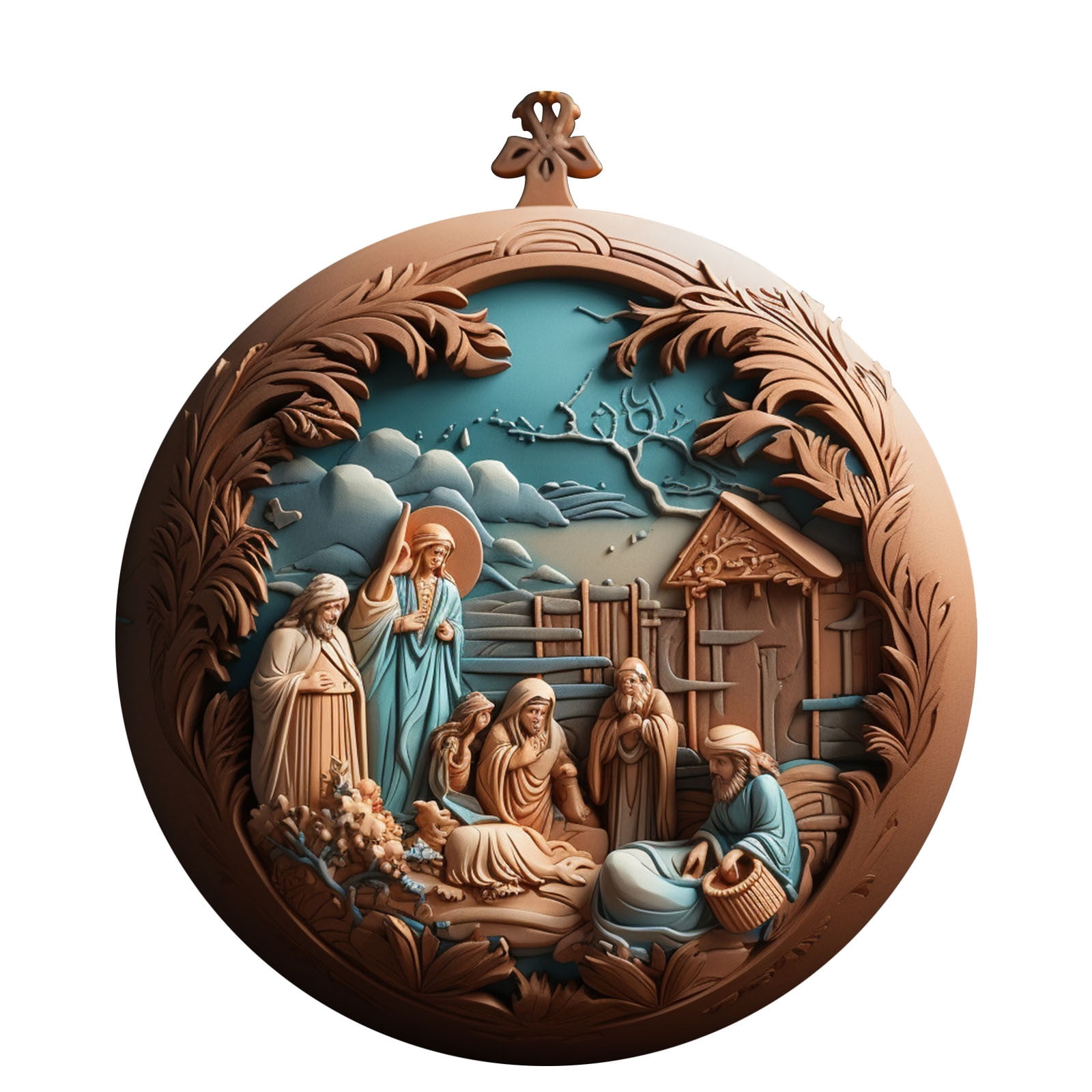 Darzheoy Nativity Ornaments for Christmas Tree, Christian Christmas