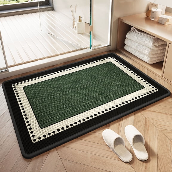 Darzheoy Non-Slip Bath Mat, Non-Slipping Absorbent Quick Dry Machine Washable Floor Mat, Machine Washable Rug, Soft Entrance Foot Mat for Bedroom, Kitchen, Hallway, Indoor, Runner