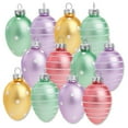 thumbnail image 1 of Darzheoy Pastel Frost Blown Glass Easter Ornaments, Handcrafted Hanging Tree Decorations, Easter Egg Holiday & Party Decor, 12-Piece Set, 1 of 9