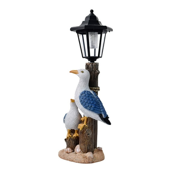 Darzheoy Pelican Garden Statue with Solar Lantern Pelican Solar Light for Outside Decor Sculptures & Statues Lights for Lawn Decor