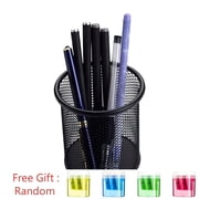 Darzheoy Pen Holder for Desk, Black Wire Mesh Pencil Cup Holder for Desk Office Pen Organizer, Gift