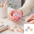 thumbnail image 1 of Darzheoy Pencil Sharpener, Double Hole Sharpener with Lid and Cover, Random Color Handheld Sharpener, Compact Drawing Tool, Portable Aesthetic Stationery for Home, Office, Desk, Art, 1 of 6