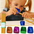 thumbnail image 1 of Darzheoy Pencil Sharpeners Set, Pencil Sharpeners Manual, Holes Compact Colored Handheld Pencil Sharpener with Lid for Home Office - 4pc Pencil Sharpener and 10pc Pencil, 1 of 7