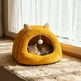thumbnail image 1 of Darzheoy Pet Bed Warm Fluffy Plush for Cats and Dogs Winter Snuggles Calming Anti-Anxiety Cuddler with Removable Cushion Cozy Indoor Pet Sleep and Comfort, 1 of 6