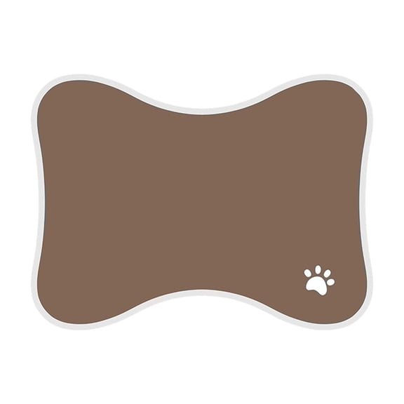 Darzheoy Pet Feeding Mat, Absorbent Pet Food Mat, Dog Bowl Mat Bone Shaped, Quick Dry Dog Feeding Mat, No Stains Placemat Pet Supplies Dog Mat for Food and Water