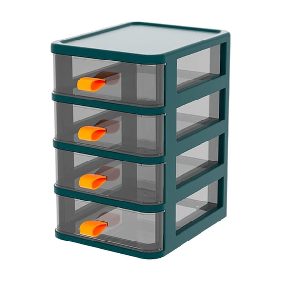 Darzheoy Plastic Drawers Organizer 4 Drawer Plastic Storage Plastic Drawer Storage for Desk Desktop Storage Box