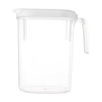 Darzheoy Plastic Pitcher with Lid, 1.8L Fridge Door Water Pitcher with Handle, Clear Mix Drinks Juice Container, Water Pitcher for Tea, Iced and Hot Drinks, BPA Free