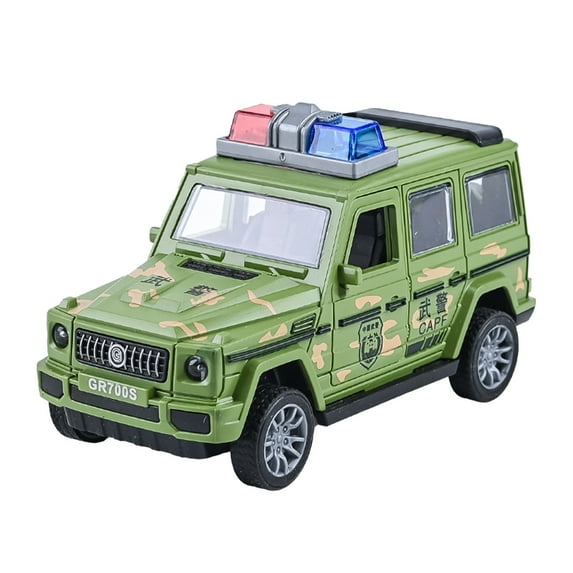Darzheoy Police Car Model, Alloy Die-Cast Pull Back Vehicles Kid Toys for Boy Girl Gift, Car Model Toy Car Boomerang Car Educational Toys, 2pc