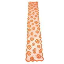 Darzheoy Pumpkins Halloween Table Runner, Fall Kitchen Dining Table Decoration for Home Party Decor 13 x 72 inch