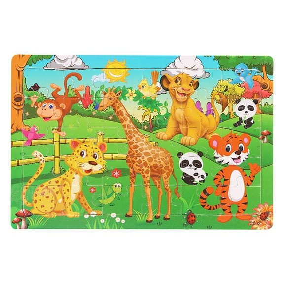 Darzheoy Puzzles for Kids Ages 3-5, 30 Piece Dinosaur Wooden Puzzles for Toddlers Learning Puzzles Boys and Girls for 3 4 5 6 Years Old