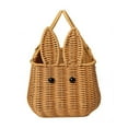 thumbnail image 1 of Darzheoy Rabbit Carrying Basket Bunny Wicker Basket Weaving Baskets Woven Rattan Storage Basket Portable Straw Basket Wicker Baskets Cute Buuny Basket Toiletries, 1 of 7