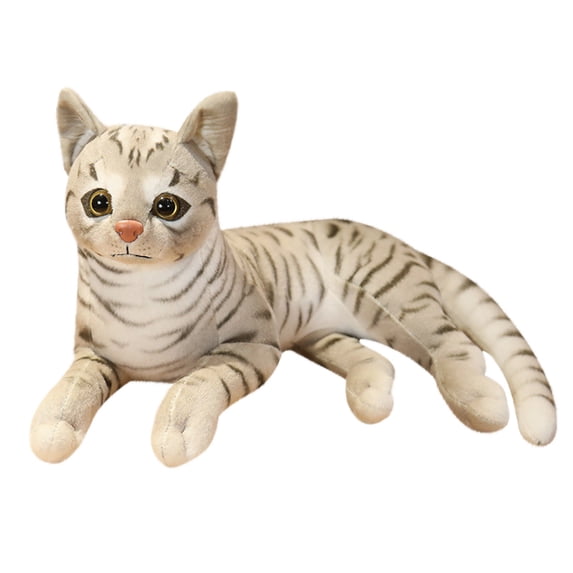 Darzheoy Realistic and Cute Kitten Cute Simulation Cats Toys Stuffed Soft Dolls Home Decor Gifts Life Size 11.4 inch Figurine for Cat Lover Collectible