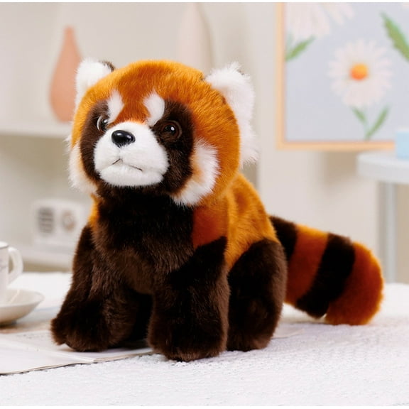 Darzheoy Red Panda Plush, Realistic Red Panda Plush Toy, 12 Inch Cute Soft Red Panda Stuffed Animal for Kids Birthday Gift Decoration Collection