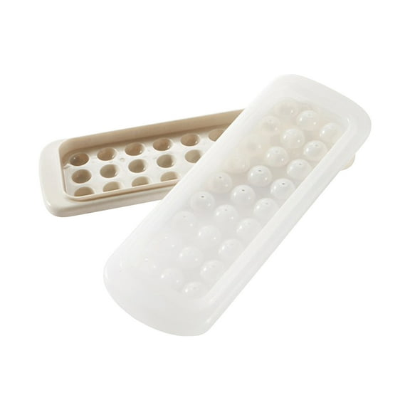 Darzheoy Round Ice Tray, Ball Maker Mold for Freezer, 27 pcs Small Circle Ice Tray with Lid, Sphere Ice Tray Chilling Cocktail Whiskey Tea Coffee