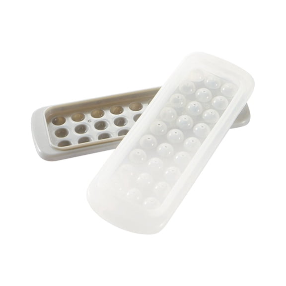 Darzheoy Round Ice Tray, Ball Maker Mold for Freezer, 27 pcs Small Circle Ice Tray with Lid, Sphere Ice Tray Chilling Cocktail Whiskey Tea Coffee