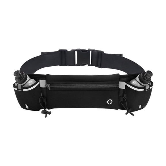 Darzheoy Running Belt with Water Bottles, Hydration Belt for Men and Women, Water Bottle Holder Running Pouch Belt, Waist Pack for Running Hiking Climbing