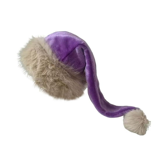 Darzheoy Santa Hat with Plush Material, One Size Fits All for Christmas Party, Festive Headwear for Holiday Decor and Events
