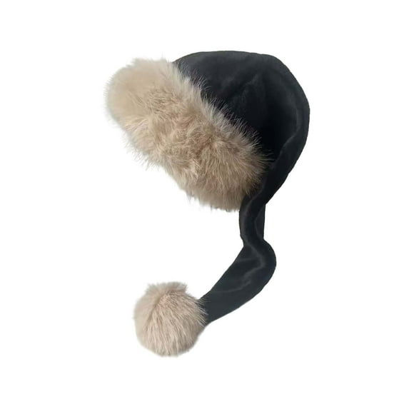 Darzheoy Santa Hat with Plush Material, One Size Fits All for Christmas Party, Festive Headwear for Holiday Decor and Events